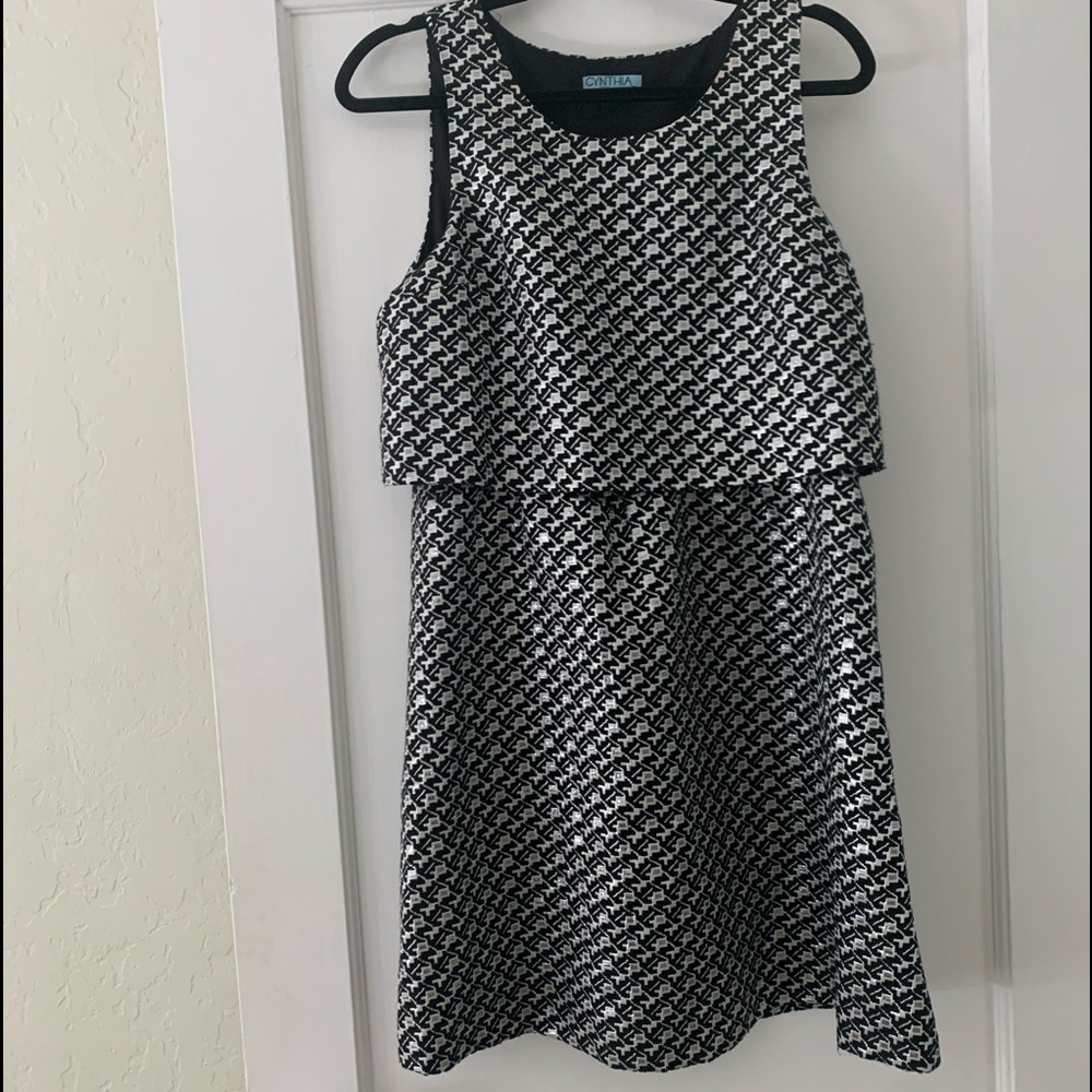 Silver and Black Dress